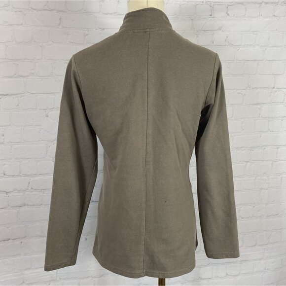 Vintage Y2K Metro Style Tall Brown Neon Trim Full Zip Jacket Activewear - Picture 6 of 10